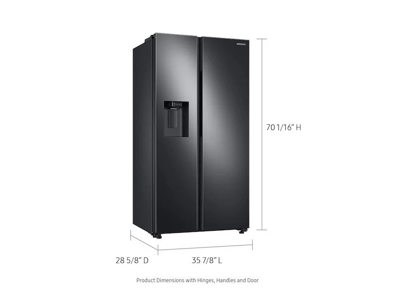 22 cu. ft. Counter Depth Side-by-Side Refrigerator in Black Stainless Steel - Image 2
