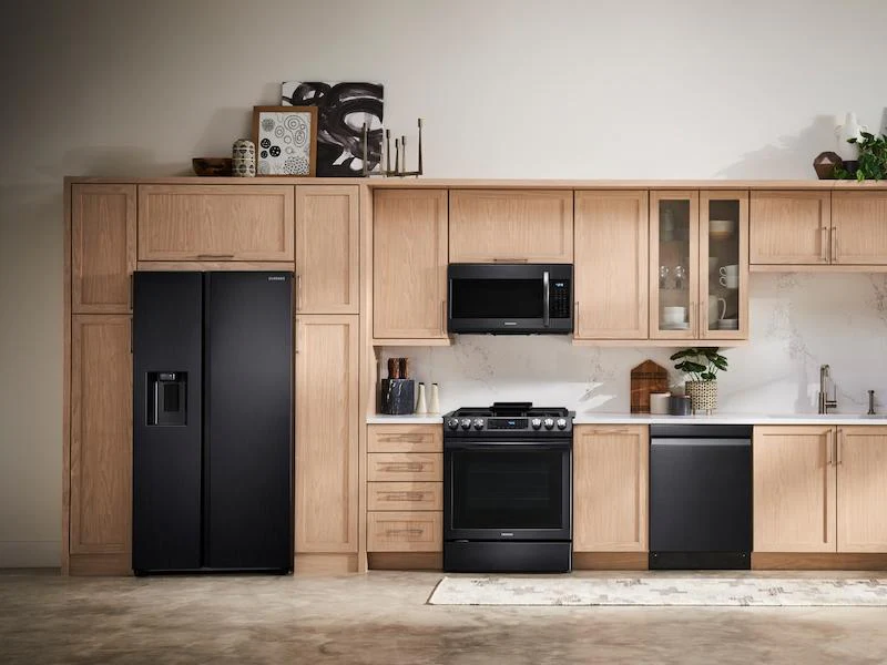 22 cu. ft. Counter Depth Side-by-Side Refrigerator in Black Stainless Steel - Image 3