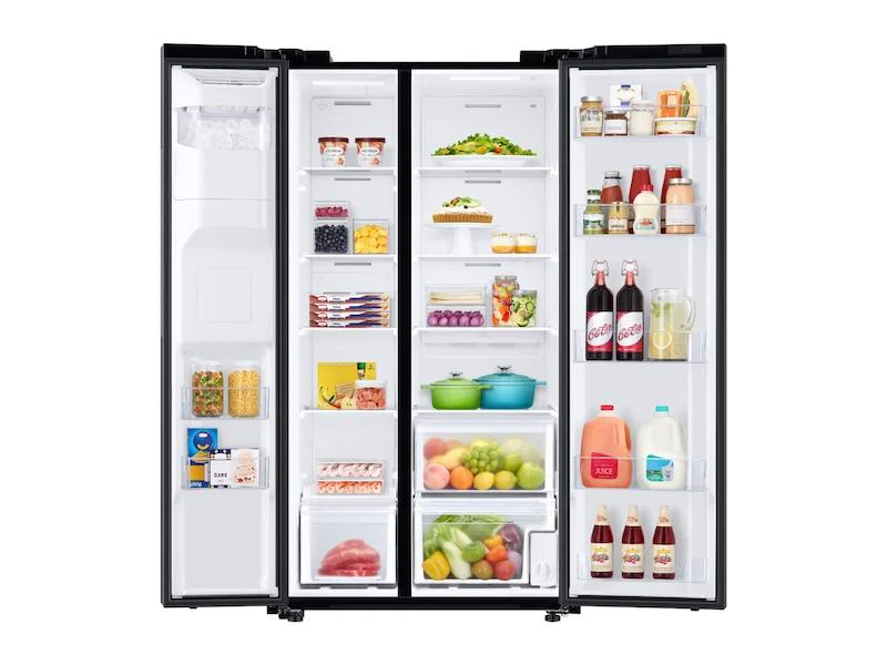 22 cu. ft. Counter Depth Side-by-Side Refrigerator in Black Stainless Steel - Image 4