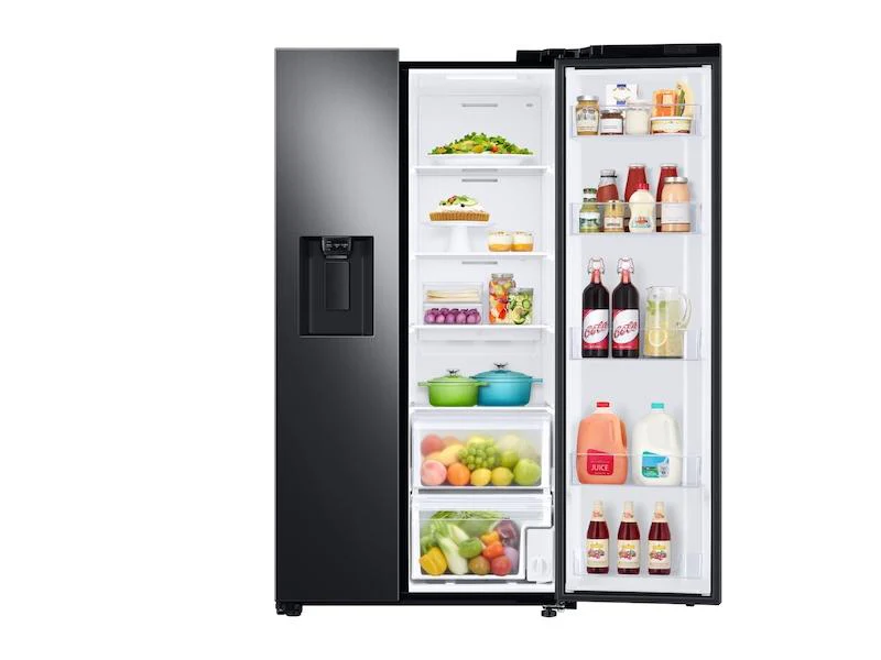 22 cu. ft. Counter Depth Side-by-Side Refrigerator in Black Stainless Steel - Image 7