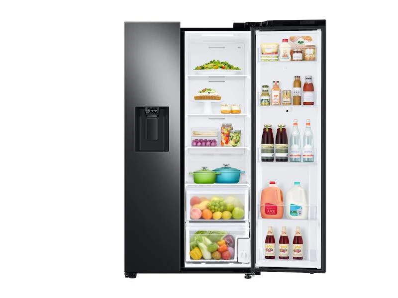 Samsung RS22T5561SG 22 cu. ft. Counter Depth Side-by-Side Refrigerator with Touch Screen Family Hub™ in Black Stainless Steel - Image 7