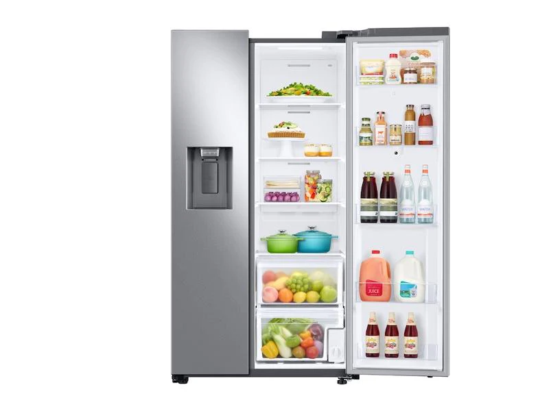 Samsung RS22T5561SR 22 cu. ft. Counter Depth Side-by-Side Refrigerator with Touch Screen Family Hub™ in Stainless Steel - Image 7