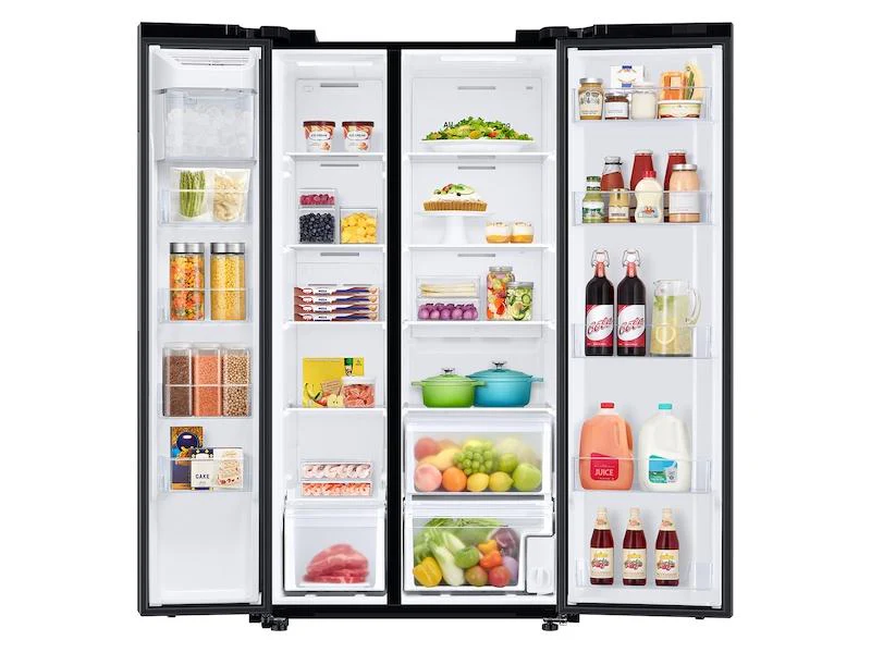23 cu. ft. Smart Counter Depth Side-by-Side Refrigerator in Black Stainless Steel - Image 4