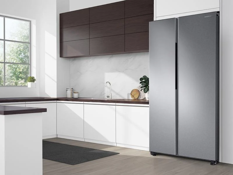 Samsung RS23A500ASR 23 cu. ft. Smart Counter Depth Side-by-Side Refrigerator in Stainless Steel - Image 3