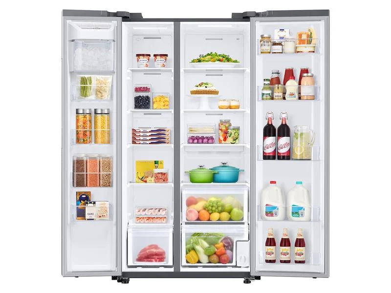 Samsung RS23A500ASR 23 cu. ft. Smart Counter Depth Side-by-Side Refrigerator in Stainless Steel - Image 4