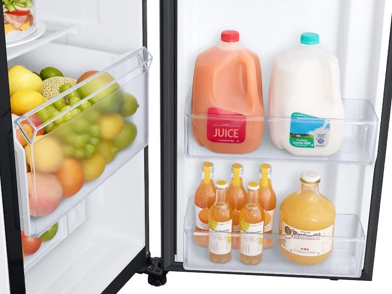 26.7 cu. ft. Large Capacity Side-by-Side Refrigerator with Touch Screen Family Hub™ in Black Stainless Steel - Image 8