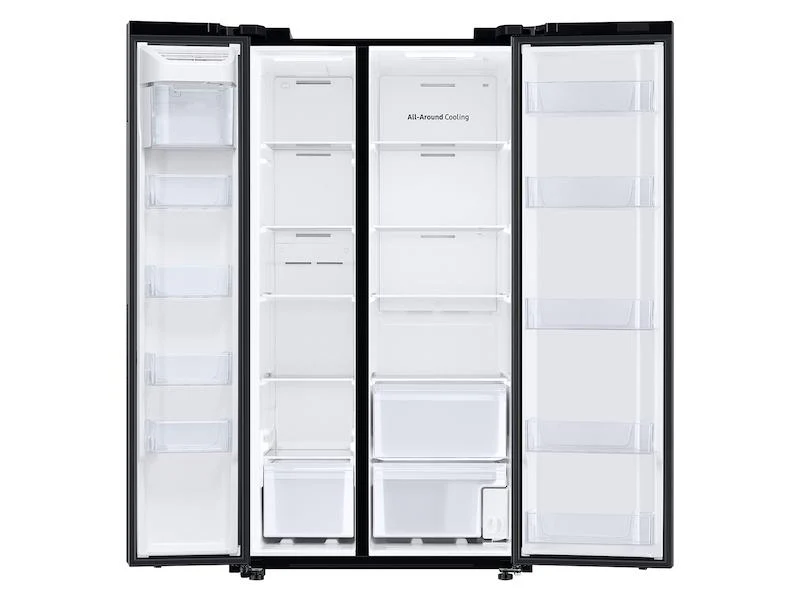 28 cu. ft. Smart Side-by-Side Refrigerator in Black Stainless Steel - Image 6