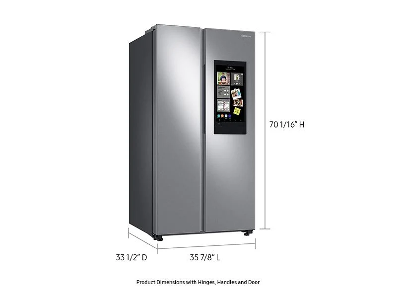 Samsung RS28A5F61SR 27.3 cu. ft. Smart Side-by-Side Refrigerator with Family Hub™ in Stainless Steel - Image 2