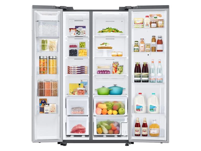Samsung RS28A5F61SR 27.3 cu. ft. Smart Side-by-Side Refrigerator with Family Hub™ in Stainless Steel - Image 4