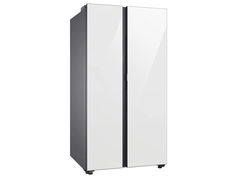 Samsung RS28CB760012AA Bespoke Side-by-Side 28 cu. ft. Refrigerator with Beverage Center™ in White Glass - Image 4