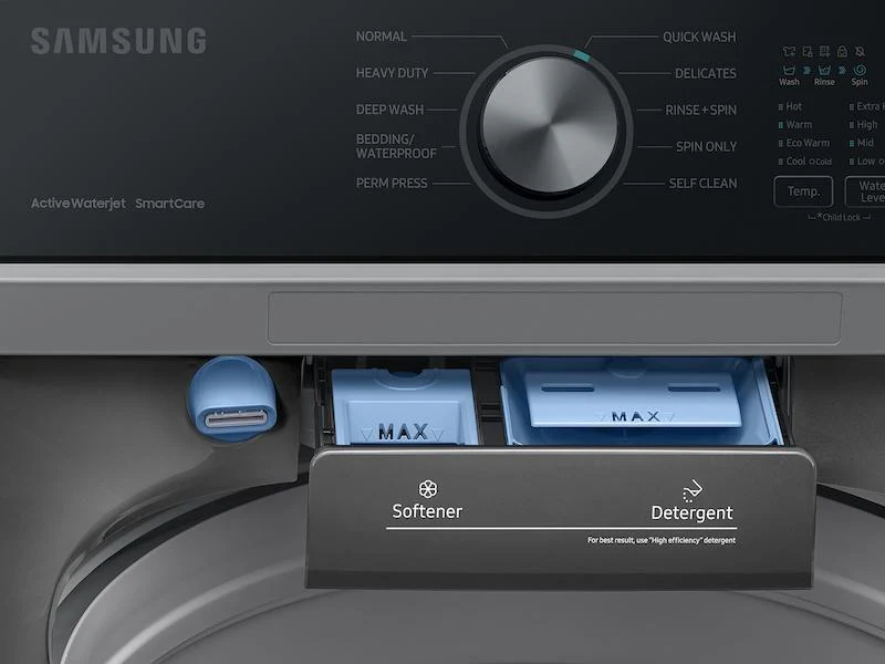 Samsung WA44A3405AP 4.4 cu. ft. Top Load Washer with ActiveWave™ Agitator and Active WaterJet in Platinum - Image 10
