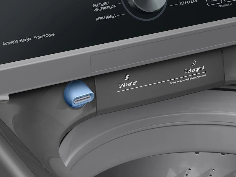 Samsung WA44A3405AP 4.4 cu. ft. Top Load Washer with ActiveWave™ Agitator and Active WaterJet in Platinum - Image 4