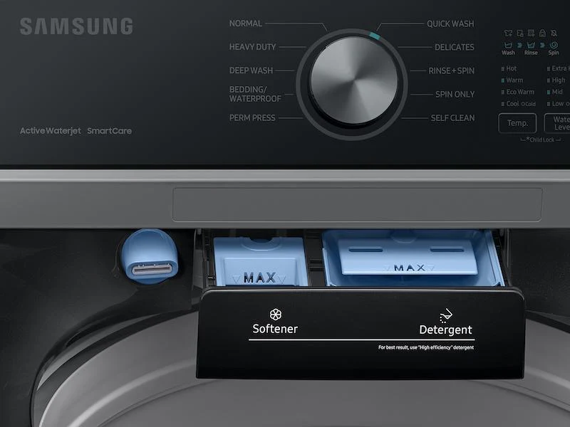 4.4 cu. ft. Top Load Washer with ActiveWave™ Agitator and Active WaterJet in Brushed Black - Image 10