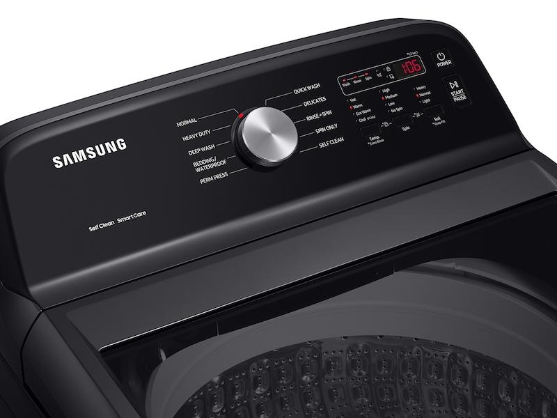 Samsung WA49B5105AV 4.9 cu. ft. Large Capacity Top Load Washer with ActiveWave™ Agitator and Deep Fill in Brushed Black - Image 11