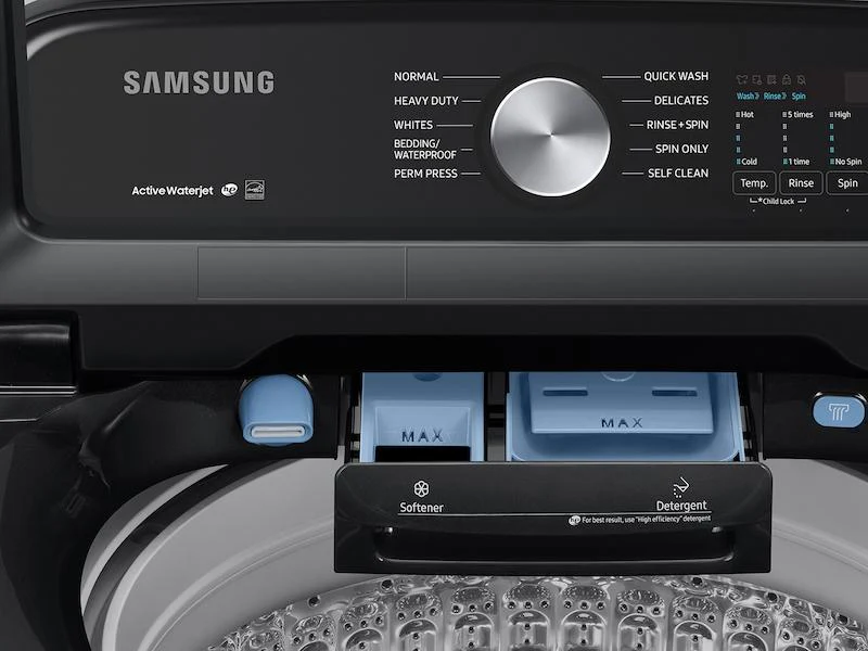Samsung WA50R5200AV 5.0 cu. ft. Capacity Top Load Washer with Active WaterJet in Brushed Black - Image 10