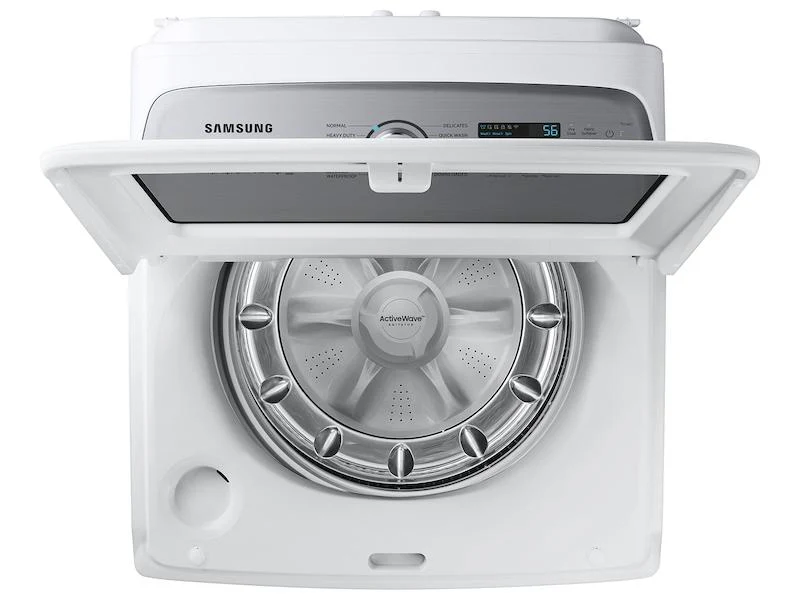 Samsung WA51DG5505AW 5.1 cu. ft. Large Capacity Smart Top Load Washer with ActiveWave™ Agitator and Super Speed Wash in White - Image 7