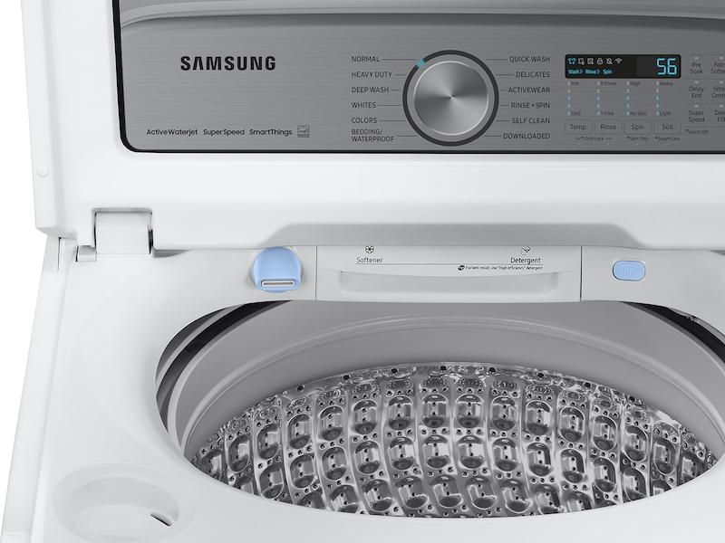 Samsung WA52A5500AW 5.2 cu. ft. Large Capacity Smart Top Load Washer with Super Speed Wash in White - Image 4