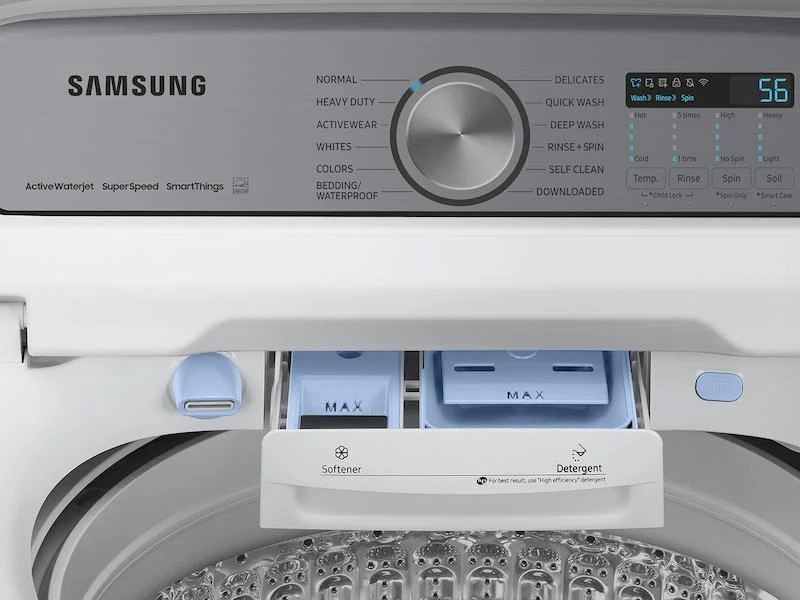 Samsung WA52DG5500AW 5.2 cu. ft. Large Capacity Smart Top Load Washer with Super Speed Wash in White - Image 10