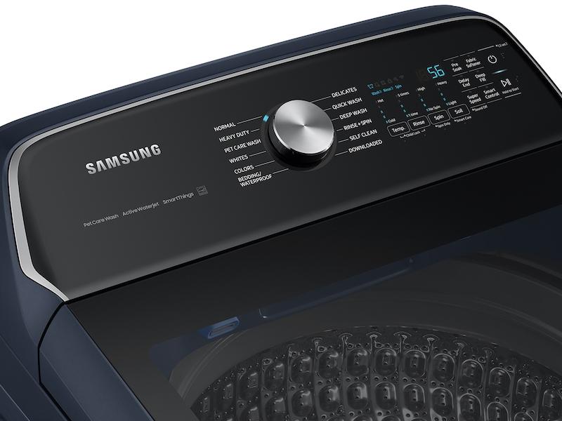 Samsung WA54CG7150ADA4 5.4 cu. ft. Smart Top Load Washer with Pet Care Solution and Super Speed Wash in Brushed Navy - Image 11