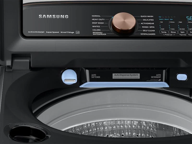 Samsung WA55A7700AV 5.5 cu. ft. Extra-Large Capacity Smart Top Load Washer with Auto Dispense System in Brushed Black - Image 4