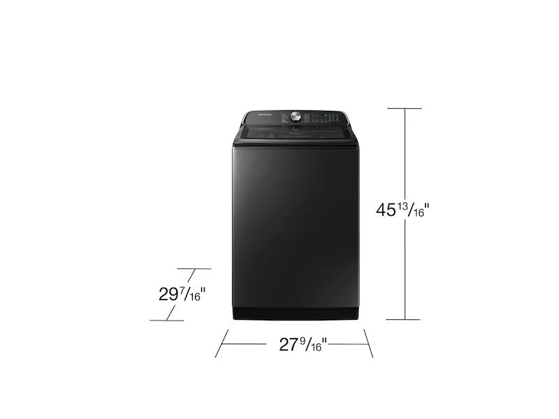 Samsung WA55CG7100AVUS 5.5 cu. ft. Extra-Large Capacity Smart Top Load Washer with Super Speed Wash in Brushed Black - Image 2