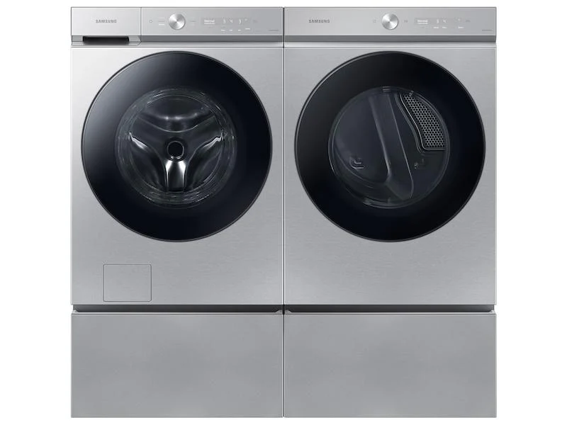 Samsung WE502NT Bespoke 27" Laundry Pedestal with Storage Drawer in Silver Steel - Image 3
