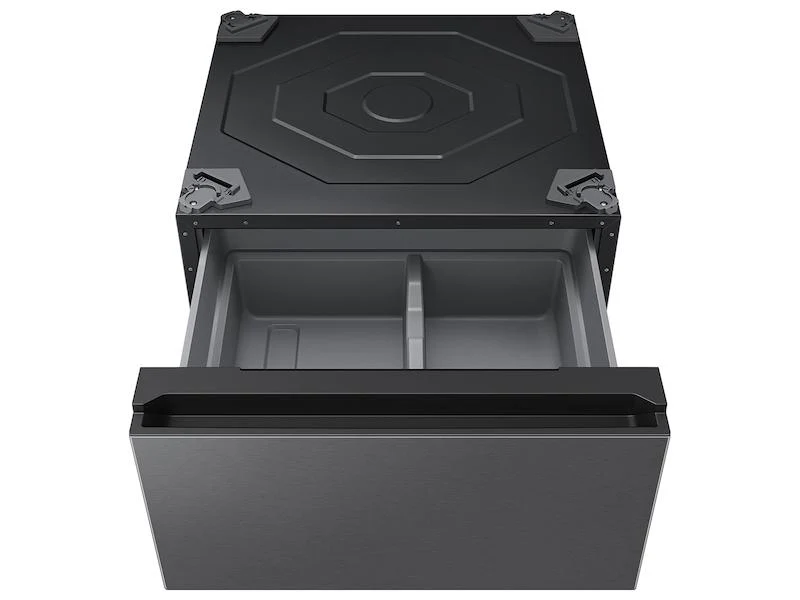 Samsung WE602NS Bespoke 27" Wide Laundry Pedestal with Storage Drawer in Dark Steel - Image 2