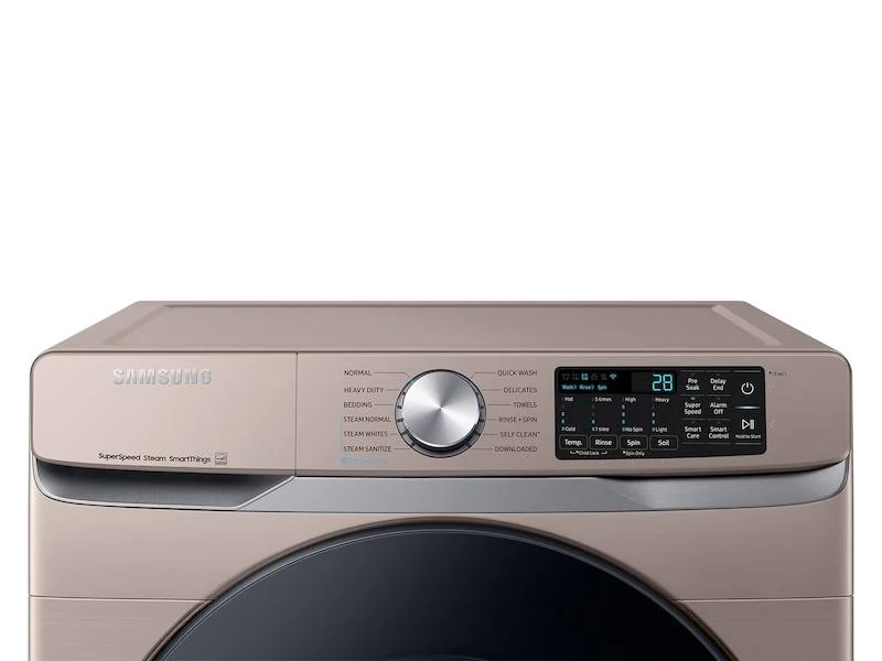 Samsung 4.5 cu. ft. Large Capacity Smart Front Load Washer with Super Speed Wash - Champagne - Image 3