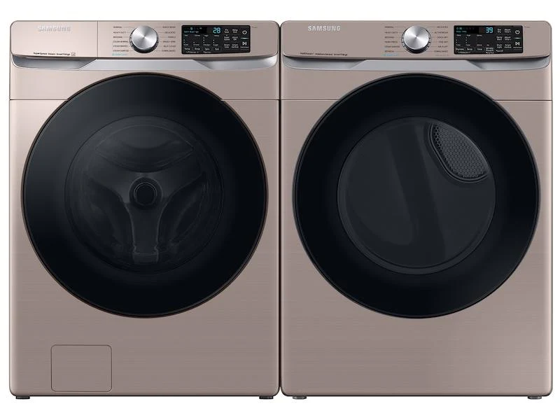 Samsung 4.5 cu. ft. Large Capacity Smart Front Load Washer with Super Speed Wash - Champagne - Image 7