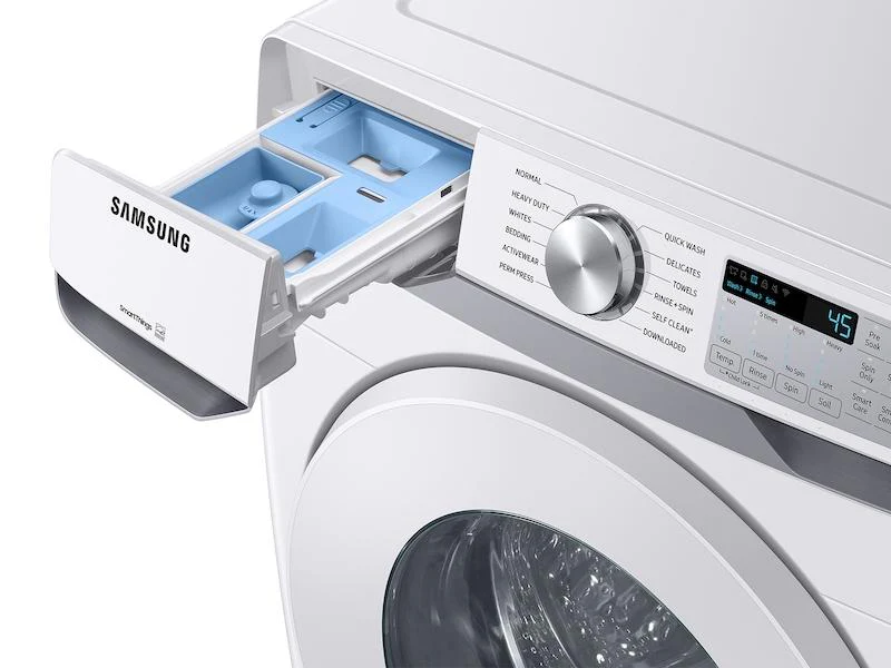 Samsung WF51CG8000AW 5.1 cu. ft. Extra-Large Capacity Smart Front Load Washer with Vibration Reduction Technology+ in White - Image 9