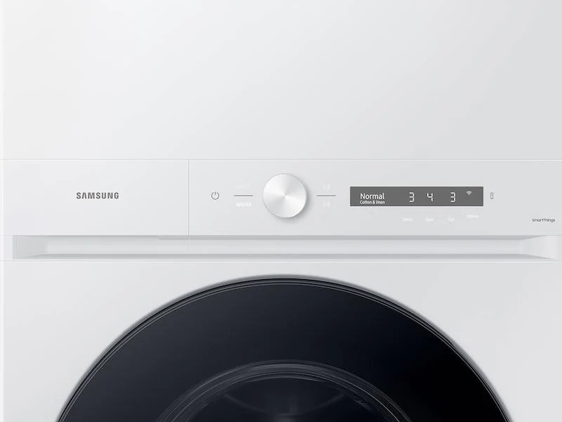 Samsung WH46DBH100EW Bespoke 4.6 cu. ft. AI Laundry Hub™ Large Capacity Single Unit Washer with Steam Wash and 7.6 cu. ft. Electric Dryer in White - Image 5