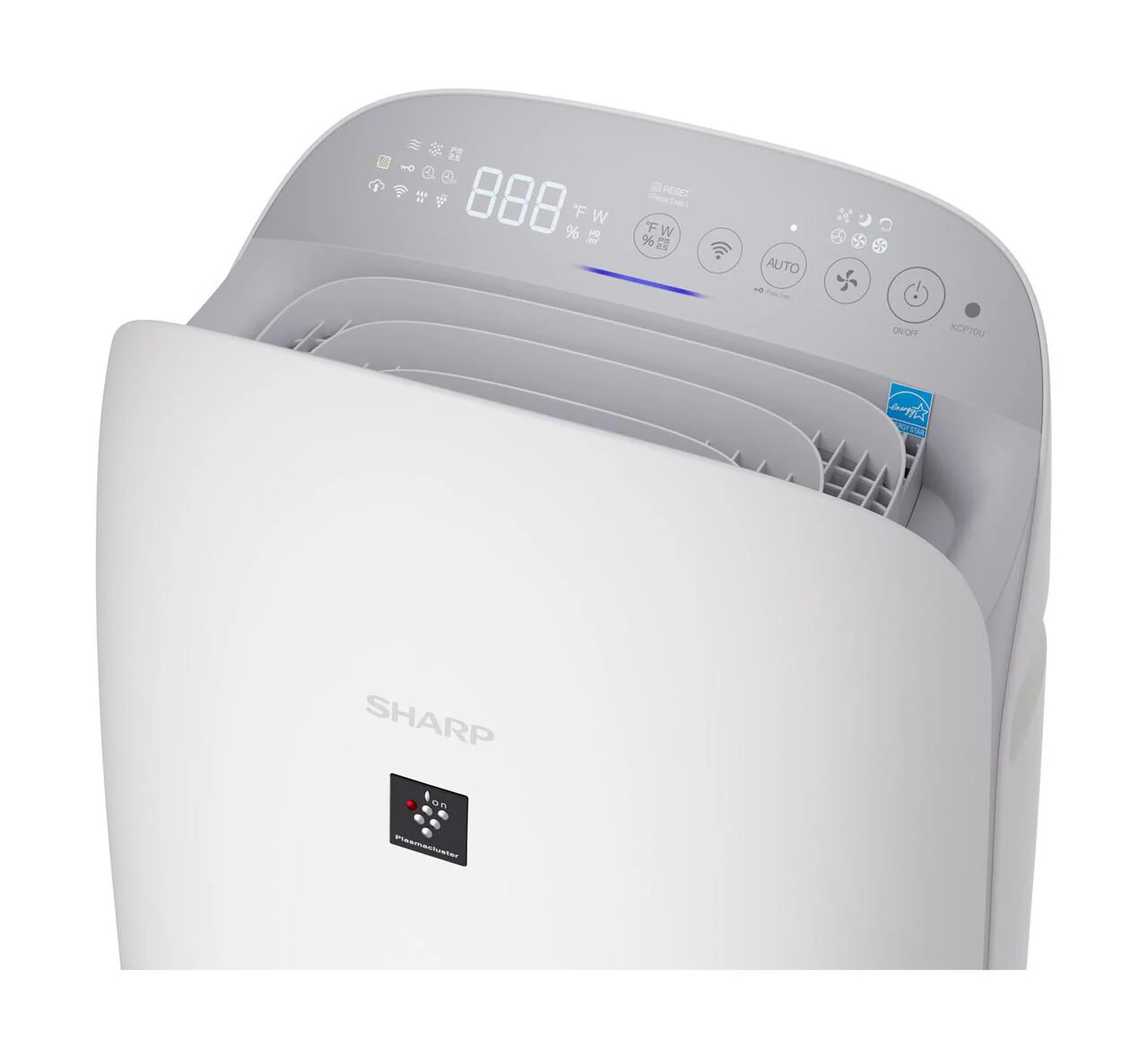 KCP70UW Sharp Smart Plasmacluster Ion Air Purifier with True HEPA + Humidifier for Large Rooms - Image 8