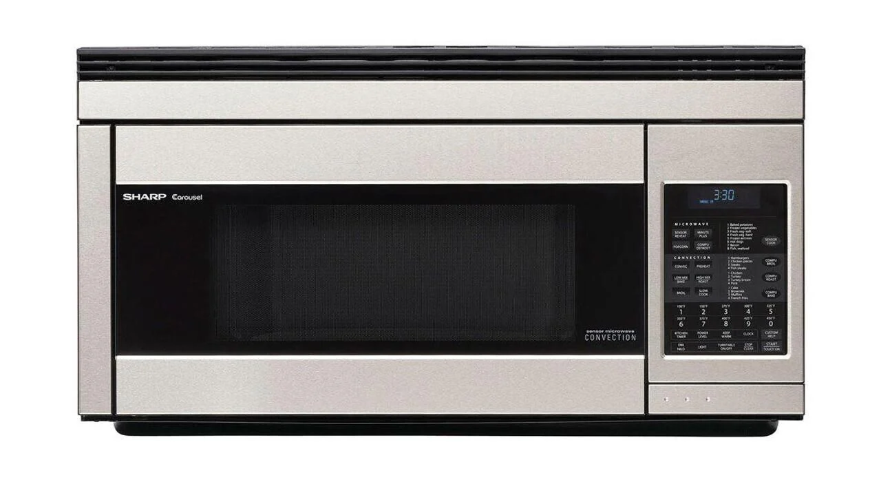 Sharp R1874TY 1.1 cu. ft. 850W Sharp Stainless Steel Over-the-Range Convection Microwave Oven