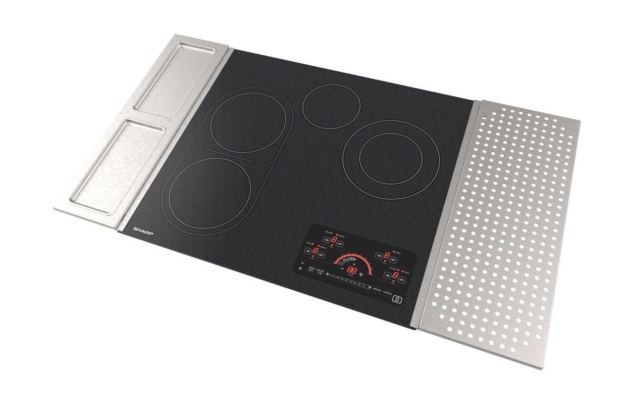 Sharp SCR2442FB 24 in. Drop-In Radiant Cooktop with Side Accessories - Image 3