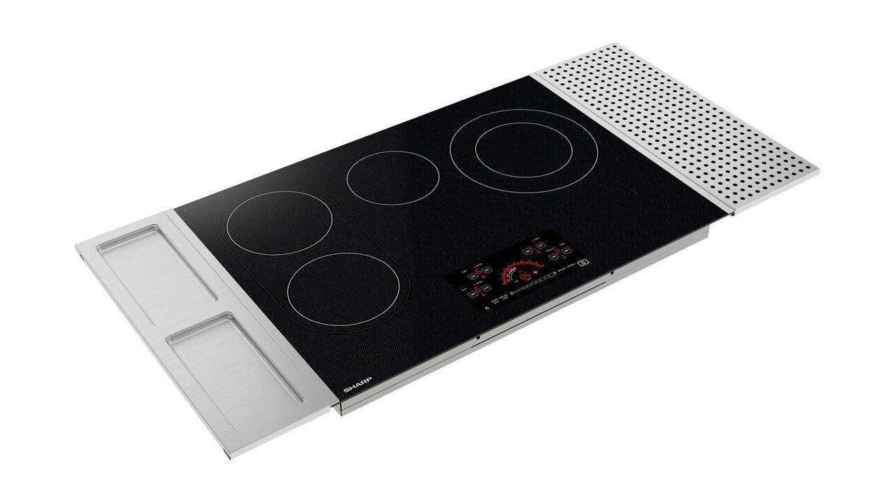 Sharp SCR3042FB 30 in. Drop-In Radiant Cooktop with Side Accessories - Image 2