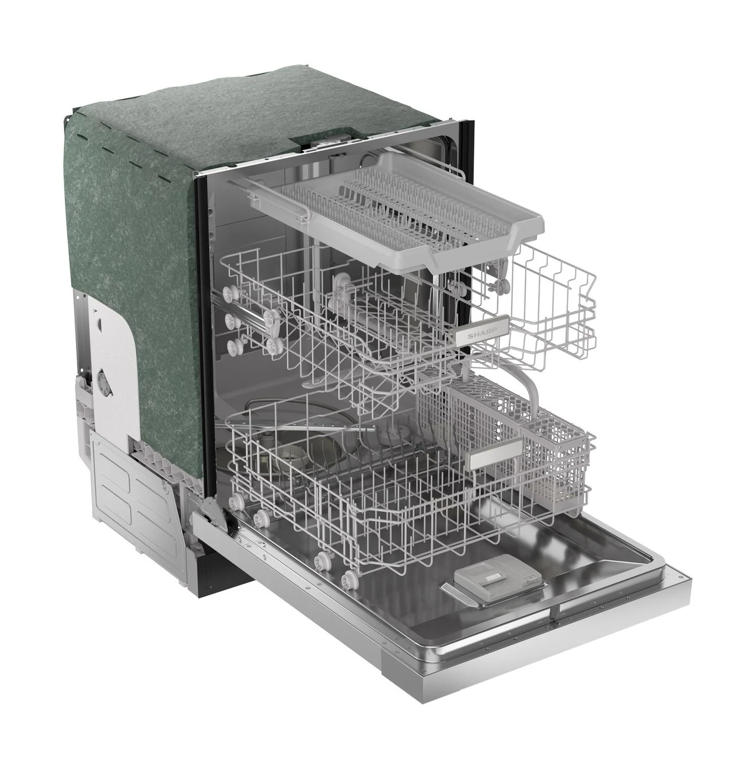 Sharp SDW6506JS 24 in. Slide-In Stainless Steel Hybrid 49 dB Dishwasher - Image 5