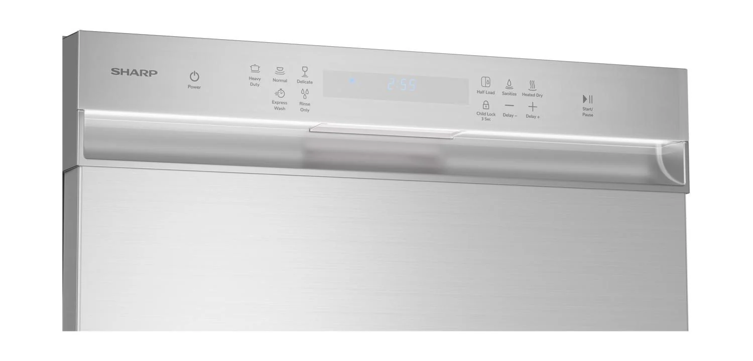 Sharp SDW6506JS 24 in. Slide-In Stainless Steel Hybrid 49 dB Dishwasher - Image 9