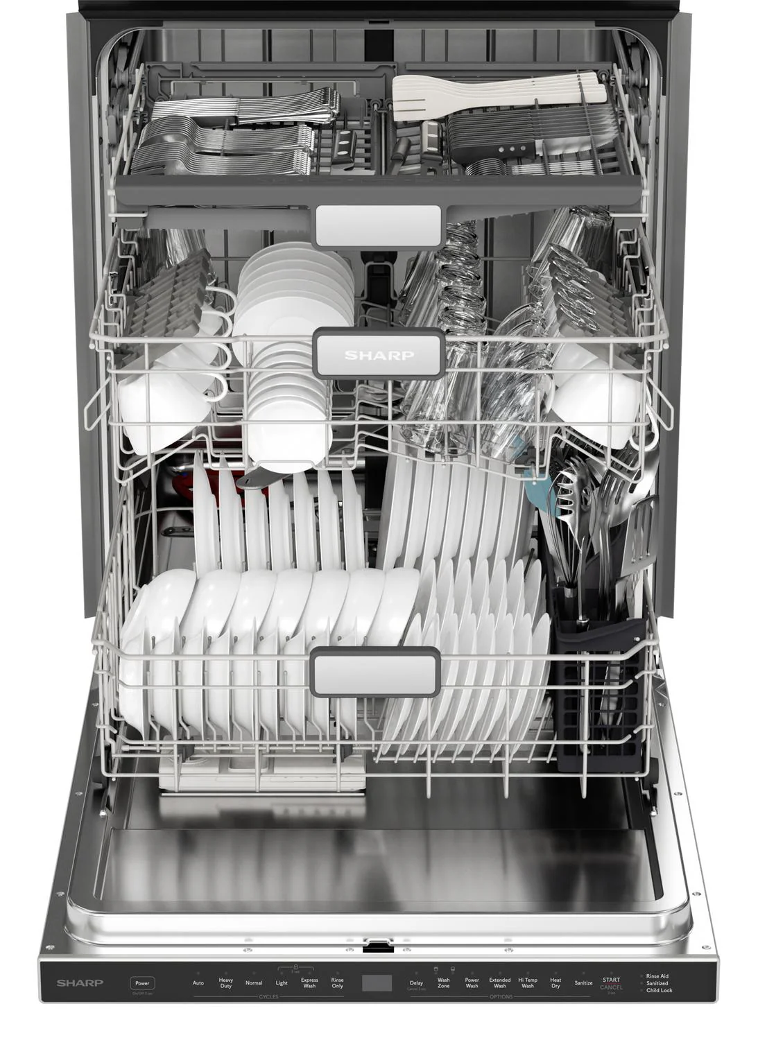 SDW6726MS Sharp 24 in. Stainless Steel 47dB Dishwasher - Image 2