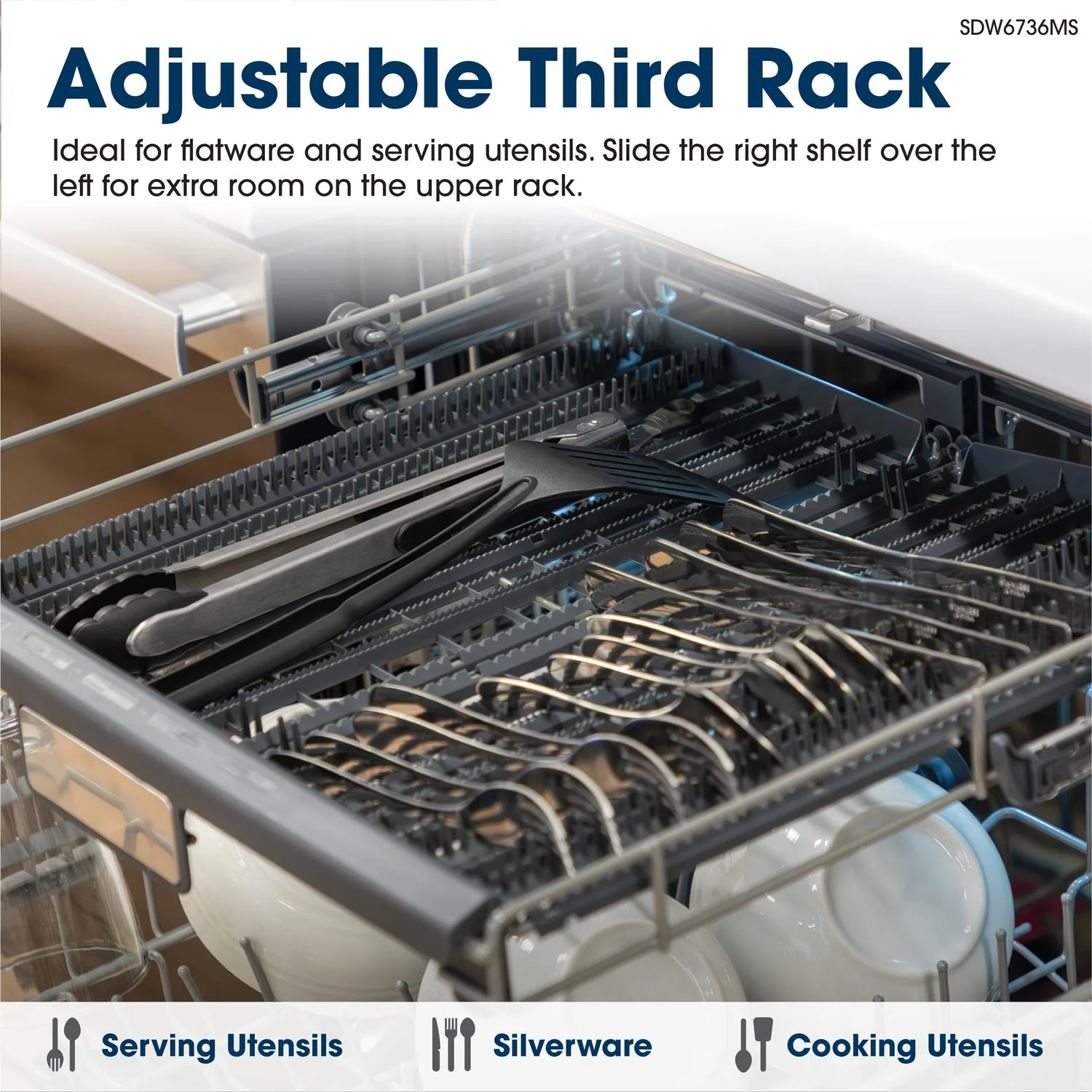 SDW6736MS Sharp 24 in. Stainless Steel 47dB Dishwasher - Image 17