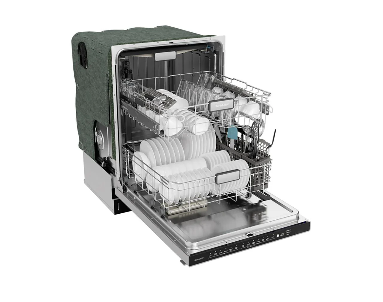 Sharp SDW6757ES 24 in. Slide-In Stainless Steel 45 dB Dishwasher - Image 14