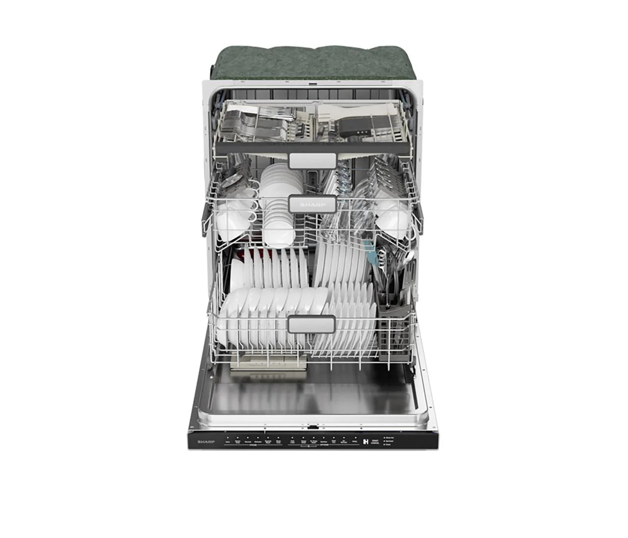 Sharp SDW6757ES 24 in. Slide-In Stainless Steel 45 dB Dishwasher - Image 4