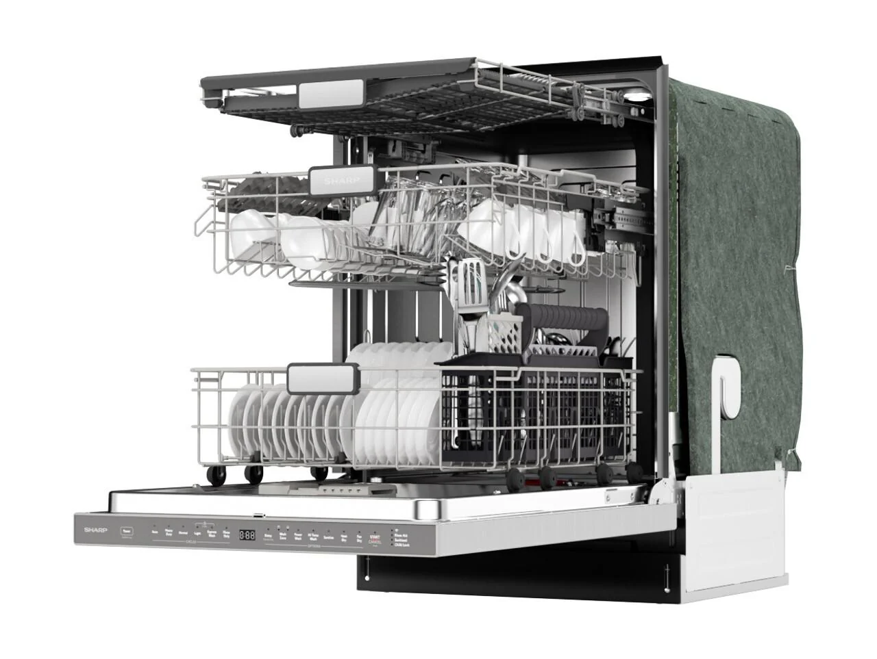 Sharp SDW6767HS 24 in. Slide-In Smart 45 dB Dishwasher - Image 14