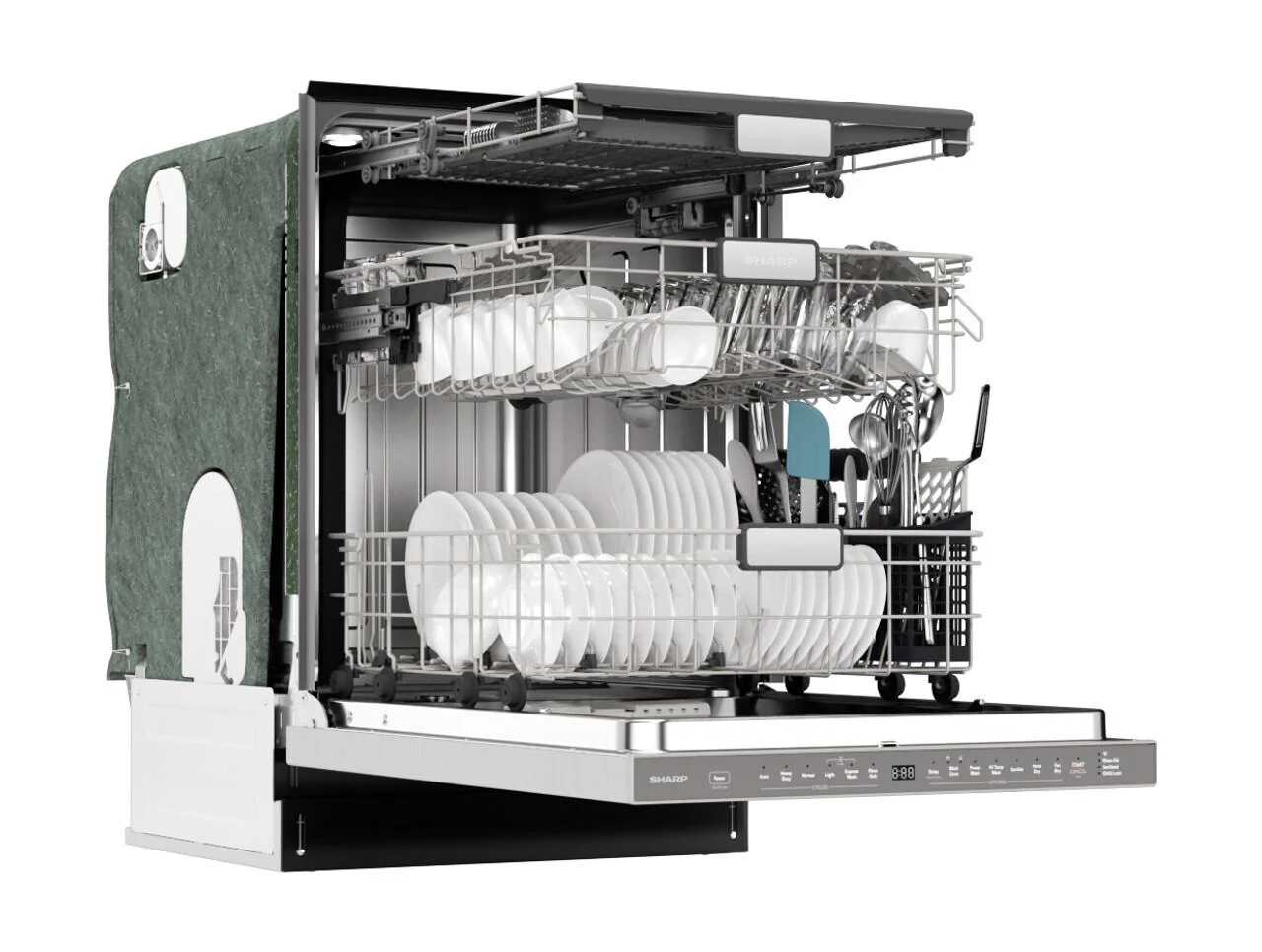 Sharp SDW6767HS 24 in. Slide-In Smart 45 dB Dishwasher - Image 15