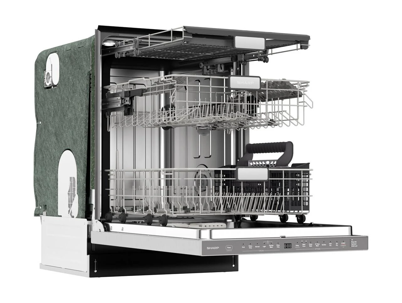 Sharp SDW6767HS 24 in. Slide-In Smart 45 dB Dishwasher - Image 8