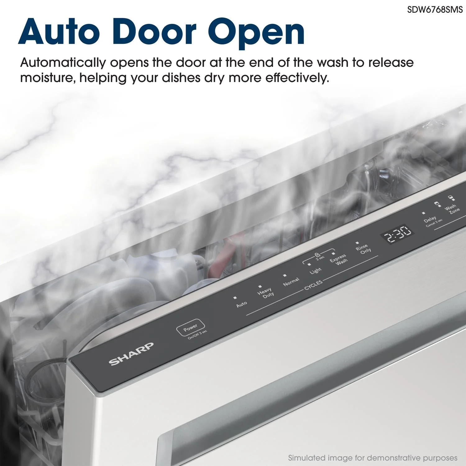 Sharp SDW6768SMS 24 in. Stainless Steel Dishwasher - Image 7