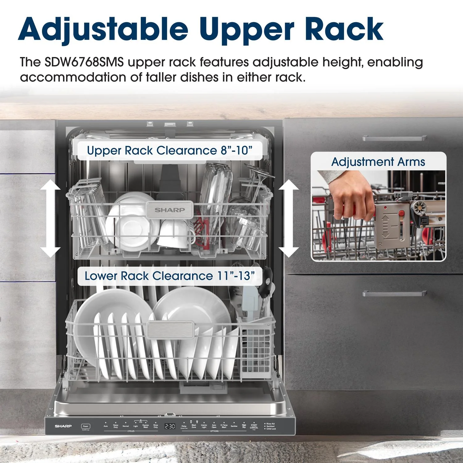 Sharp SDW6768SMS 24 in. Stainless Steel Dishwasher - Image 9