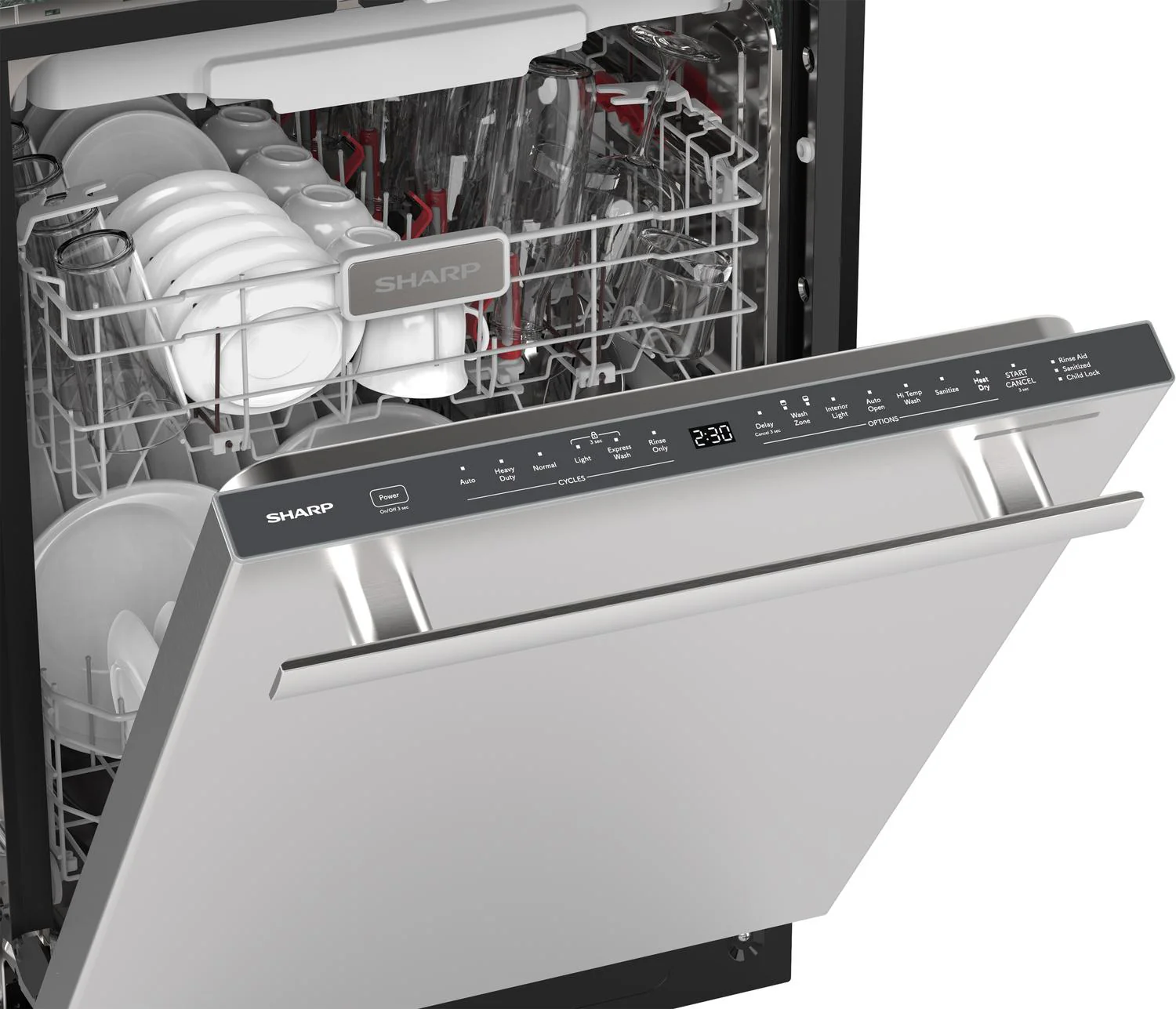 Sharp SDY6768SMS 24 in. Stainless Steel Dishwasher - Image 4