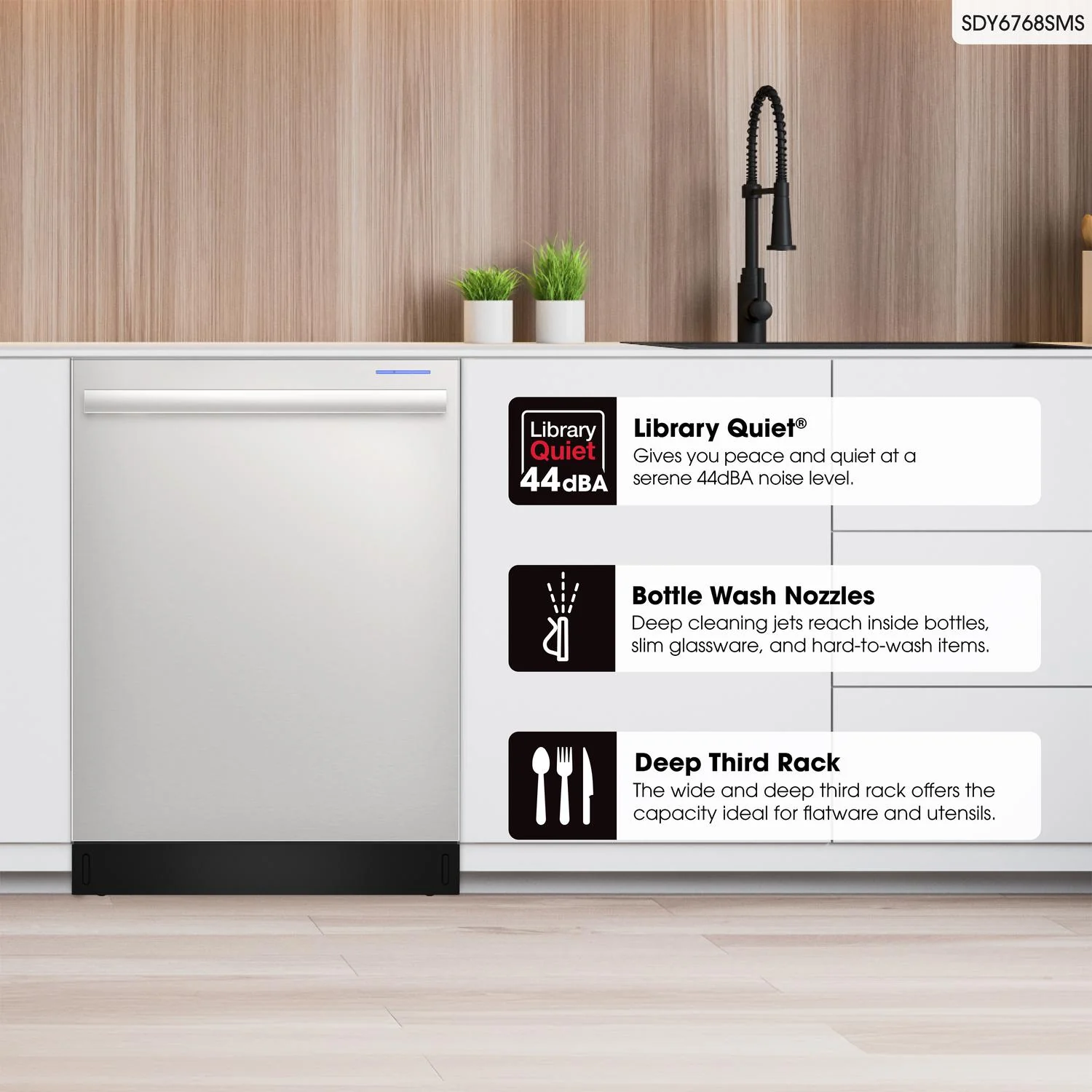 Sharp SDY6768SMS 24 in. Stainless Steel Dishwasher - Image 5