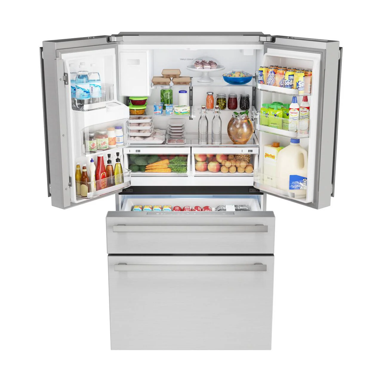 SJG2254FS Sharp French 4-Door Counter-Depth Refrigerator with Water Dispenser - Image 4