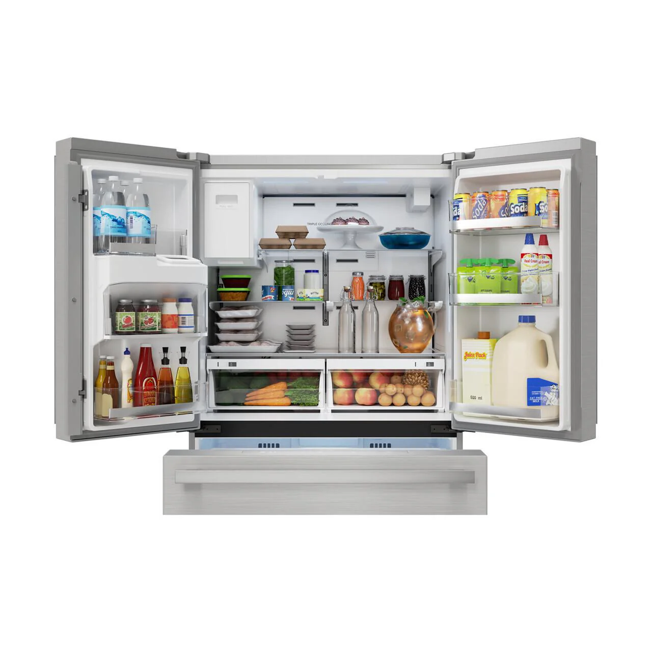 SJG2254FS Sharp French 4-Door Counter-Depth Refrigerator with Water Dispenser - Image 7